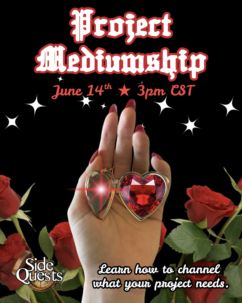 Flyer for Aryn the Alchemist's project mediumship class